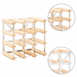 VidaXL 282468 porte-bouteilles Acier, Bois - Vue supplémentaire 4