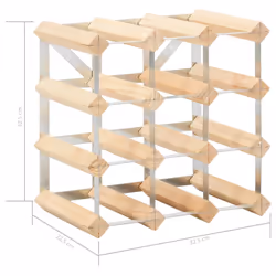 VidaXL 282468 porte-bouteilles Acier, Bois - Vue supplémentaire 5