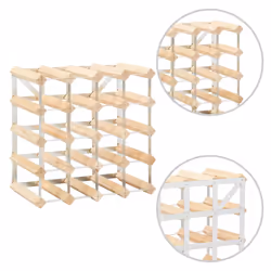 VidaXL 282469 porte-bouteilles Acier, Bois - Vue supplémentaire 4
