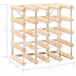 VidaXL 282469 porte-bouteilles Acier, Bois - Vue supplémentaire 5