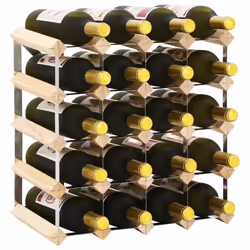 VidaXL 282470 porte-bouteilles Acier, Bois