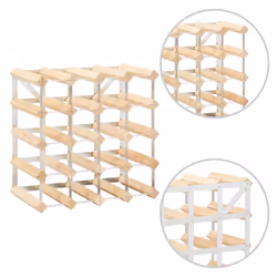 VidaXL 282470 porte-bouteilles Acier, Bois - Vue supplémentaire 4