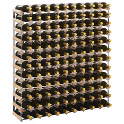 VidaXL 282472 porte-bouteilles Acier, Bois