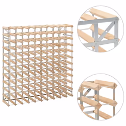 VidaXL 282472 porte-bouteilles Acier, Bois - Vue supplémentaire 4