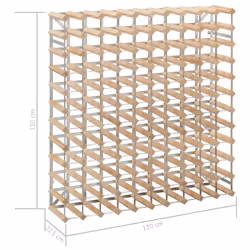 VidaXL 282472 porte-bouteilles Acier, Bois - Vue supplémentaire 5