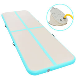 vidaXL Tapis gonflable de gymnastique avec pompe 300x100x10cm PVC Vert - TU