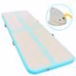 vidaXL Tapis gonflable de gymnastique avec pompe 400x100x10cm PVC Vert - TU