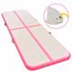 vidaXL Tapis gonflable de gymnastique avec pompe 500x100x10cm PVC Rose - TU