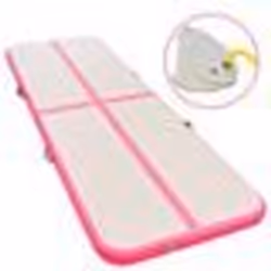 vidaXL Tapis gonflable de gymnastique avec pompe 800x100x10cm PVC Rose - TU