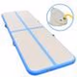 vidaXL Tapis gonflable de gymnastique avec pompe 800x100x10cm PVC Bleu - TU