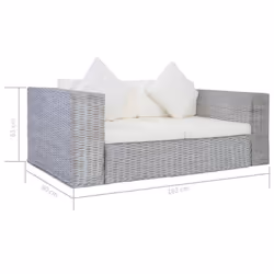 VidaXL 283070 canapé 2 siège(s) Crème, Gris - Vue supplémentaire 8