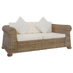 VidaXL 283073 canapé 2 siège(s) Crème, Naturel
