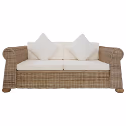 VidaXL 283073 canapé 2 siège(s) Crème, Naturel