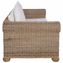 VidaXL 283073 canapé 2 siège(s) Crème, Naturel - Vue supplémentaire 4
