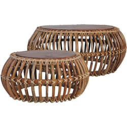 Vidaxl - Tables basses 2 pcs Rotin naturel