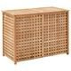 vidaXL Coffre à linge 87,5x46x67 cm Bois de noyer massif