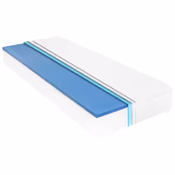 VidaXL 282791, Taille enfant / adulte, Matelas en mousse à mémoire de forme, Doux, Blanc, Polyester, Polyester