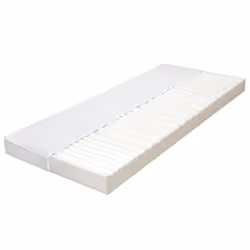 VidaXL 282803, Taille enfant / adulte, High density foam mattress, Medium/Hard, Blanc, Polyester, Polyester
