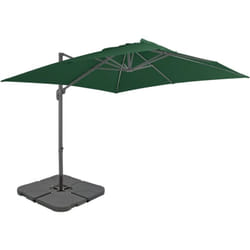 Parasol de jardin avec base portable vert Vidaxl