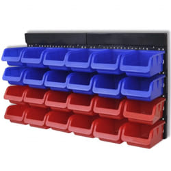 Vidaxl - tagère à outils de garage murale 2 pcs Bleu et rouge