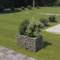 Notre lit surélevé en gabion est un moyen pratique de créer une bordure solide et élégante pour un parterre de fleurs ou de p ...