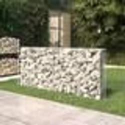 Mur à gabion - vidaXL - 200 x 20 x 85 cm - Acier galvanisé - Couleur argenté - Capacité 1400 kg/m³