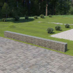 Mur à gabion avec couvercles Acier galvanisé 600 x 30 x 50 cm Vidaxl