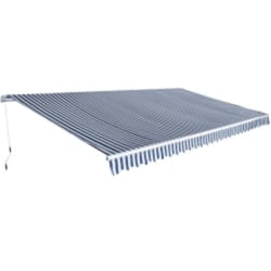 Vidaxl - Auvent pliable manuel 600 cm Bleu/blanc