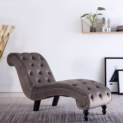Mettez en valeur votre espace de vie existant avec cette chaise longue de grand style ! Dotée d'un épais rembourrage en velou ...