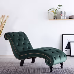Mettez en valeur votre espace de vie existant avec cette chaise longue de grand style ! Dotée d'un épais rembourrage en velou ...