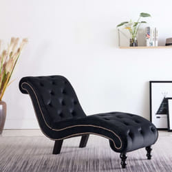 Vidaxl - Chaise longue Noir Velours