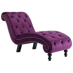 vidaXL Chaise longue Velours Violet - TU