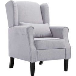 Fauteuil gris clair tissu Vidaxl