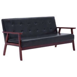 VidaXL 248643 canapé 3 siège(s) Noir