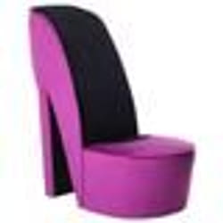 vidaXL Chaise en forme de chaussure à talon haut Violet Velours - TU