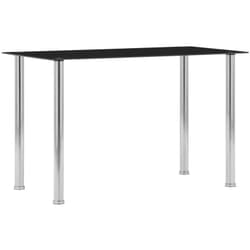Vidaxl - Table à manger Noir 120x60x75 cm Verre trempé