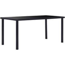 Vidaxl - Table à manger Noir 160x80x75 cm Verre trempé