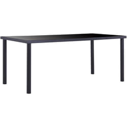 Vidaxl - Table à manger Noir 180x90x75 cm Verre trempé