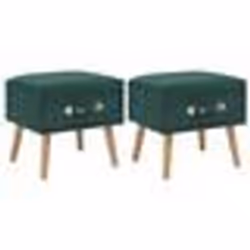 vidaXL Tables de chevet 2 pcs Vert 40x35x40 cm Velours