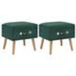 vidaXL Tables de chevet 2 pcs Vert 40x35x40 cm Velours