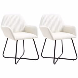 Description générale Ajoutez une touche moderne à votre salle à manger ou à votre salon avec cet ensemble de 2 chaises confor ...
