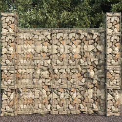 Cet ensemble de 3 paniers de gabion a été spécialement conçu pour les projets de jardinage, l'isolation acoustique et la prot ...