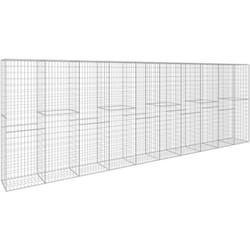 Mur en gabion avec couvercle Acier galvanisé 600 x 50 x 200 cm vidaXL