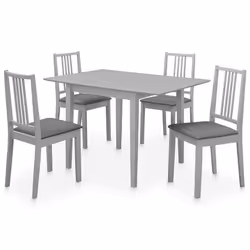 vidaXL Mobilier de salle à manger 5 pcs MDF Gris - TU