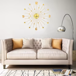 vidaXL Horloge murale Métal 70 cm Doré - TU