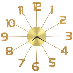 Vidaxl - Horloge murale Métal 50 cm Doré