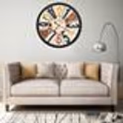 vidaXL Horloge murale Métal 60 cm Multicolore - TU