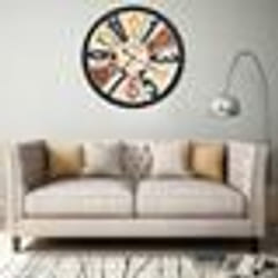 vidaXL Horloge murale Métal 60 cm Multicolore - TU