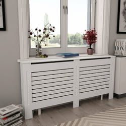 Couverture du radiateur blanc dans mdf Opach Finute diverses dimensions Taille : 172x19x81