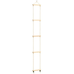 Vidaxl - chelle de corde pour enfants Bois massif et pe 30x168 cm